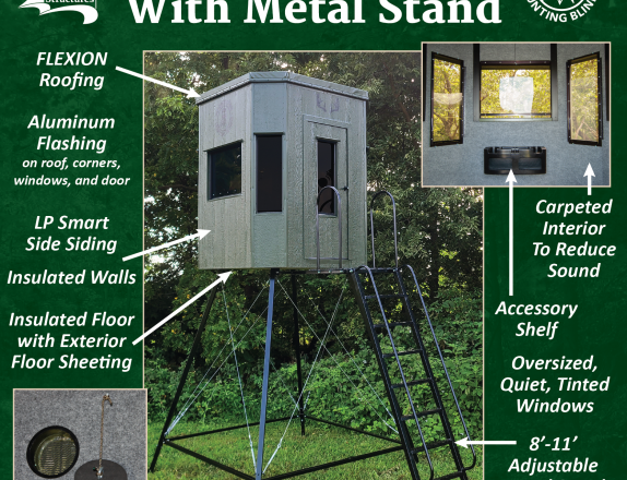 Boonetown Hunting Blind - features- metal stand