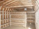 12x24 Dutch Barn Style Storage Shed Interior with Organizer Package (Lofts and Shelves)